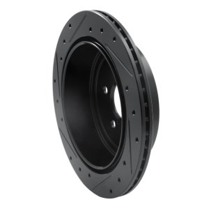 Scion FR-S Brake Rotor (1) - Rear Right - R1 Concepts - Drilled & Slotted - Black - `10-`25